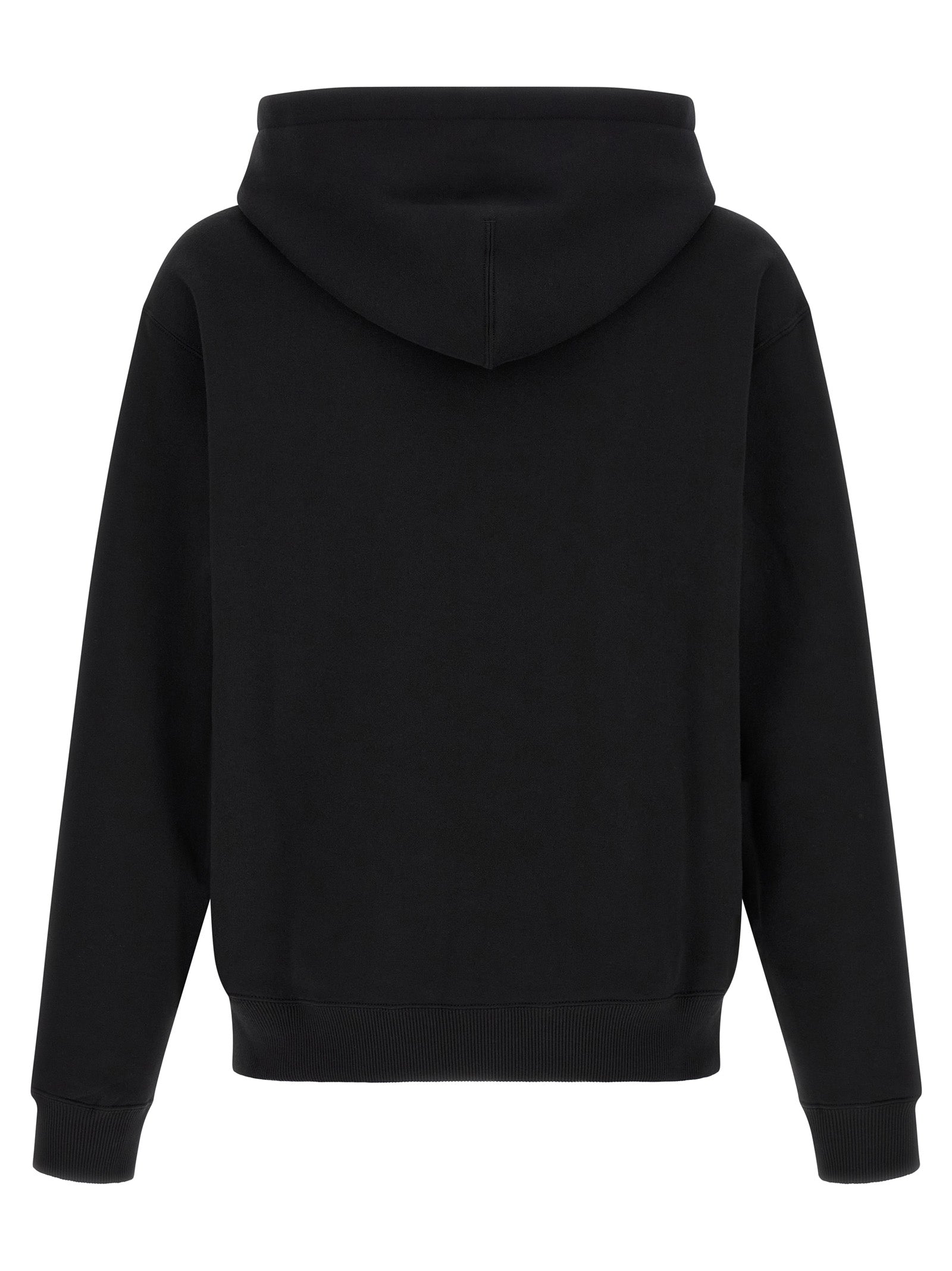 Sweatshirt Hoodie by Jil Sander for men in cotton black & white features a authentic silhouette, showcasing a sophisticated hooded neckline and authentic detail for a refined finish.