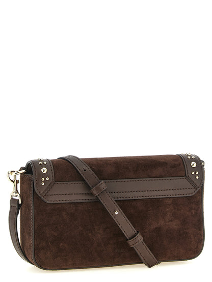 Crossbody Handbag by Furla for women in brass zamak & calf leather brown & gold features an versatile silhouette, showcasing a secure magnetic and versatile with versatile crossbody-strap, shoulder-strap & adjustable-strap for a versatile finish.