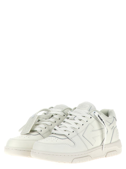 Off-White Aren Men's Low Top Polyester & Calfskin Leather Sneakers - White Signature