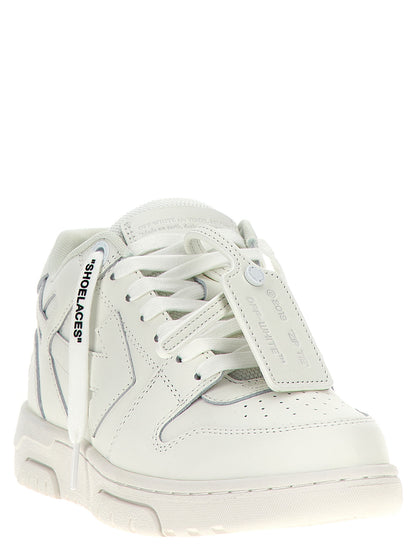 Off-White Aren Men's Low Top Polyester & Calfskin Leather Sneakers - White Signature