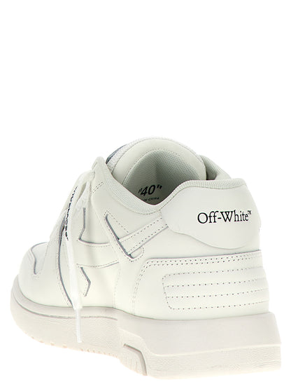 Off-White Aren Men's Low Top Polyester & Calfskin Leather Sneakers - White Signature