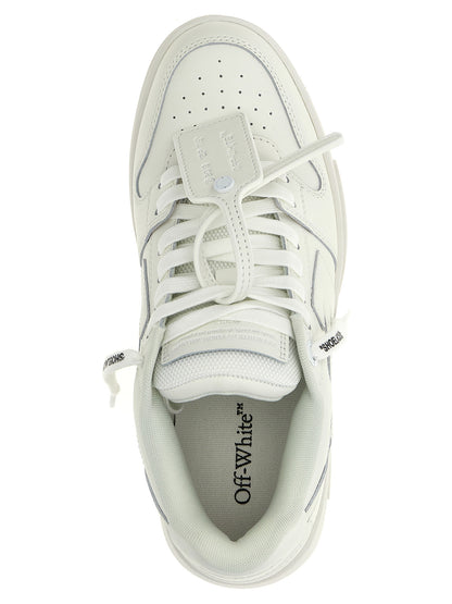 Off-White Aren Men's Low Top Polyester & Calfskin Leather Sneakers - White Signature