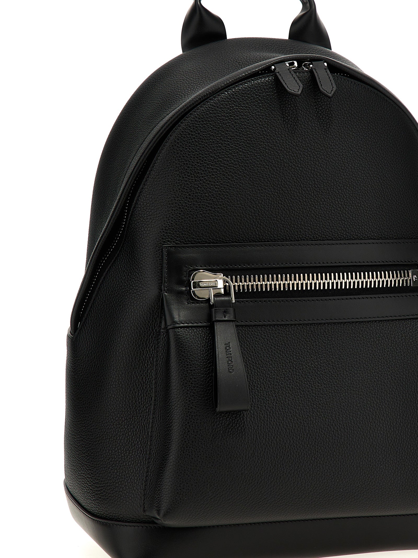 Backpack by Tom Ford for men in calfskin leather black showcases an architectural Buckley Essence Calfskin Leather Backpack design, featuring a secure zipper, ample , and architectural backpack-strap, adjustable-strap & handle for a sophisticated look.