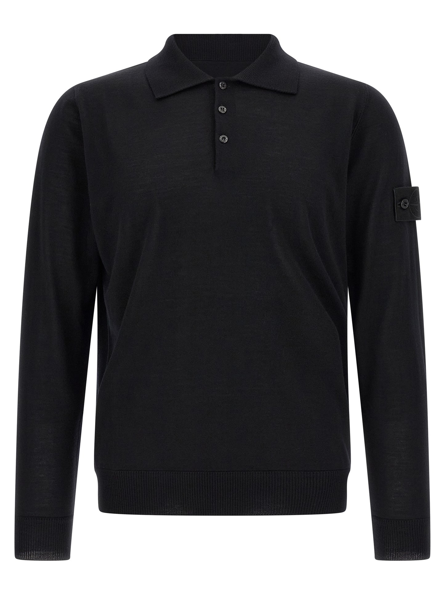 Stone Island Black Virgin Wool Cardigan