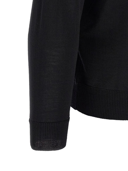 Stone Island Black Virgin Wool Cardigan