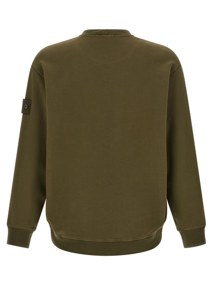 Stone Island Bicolor Cotton Sweatshirt