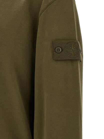 Stone Island Bicolor Cotton Sweatshirt