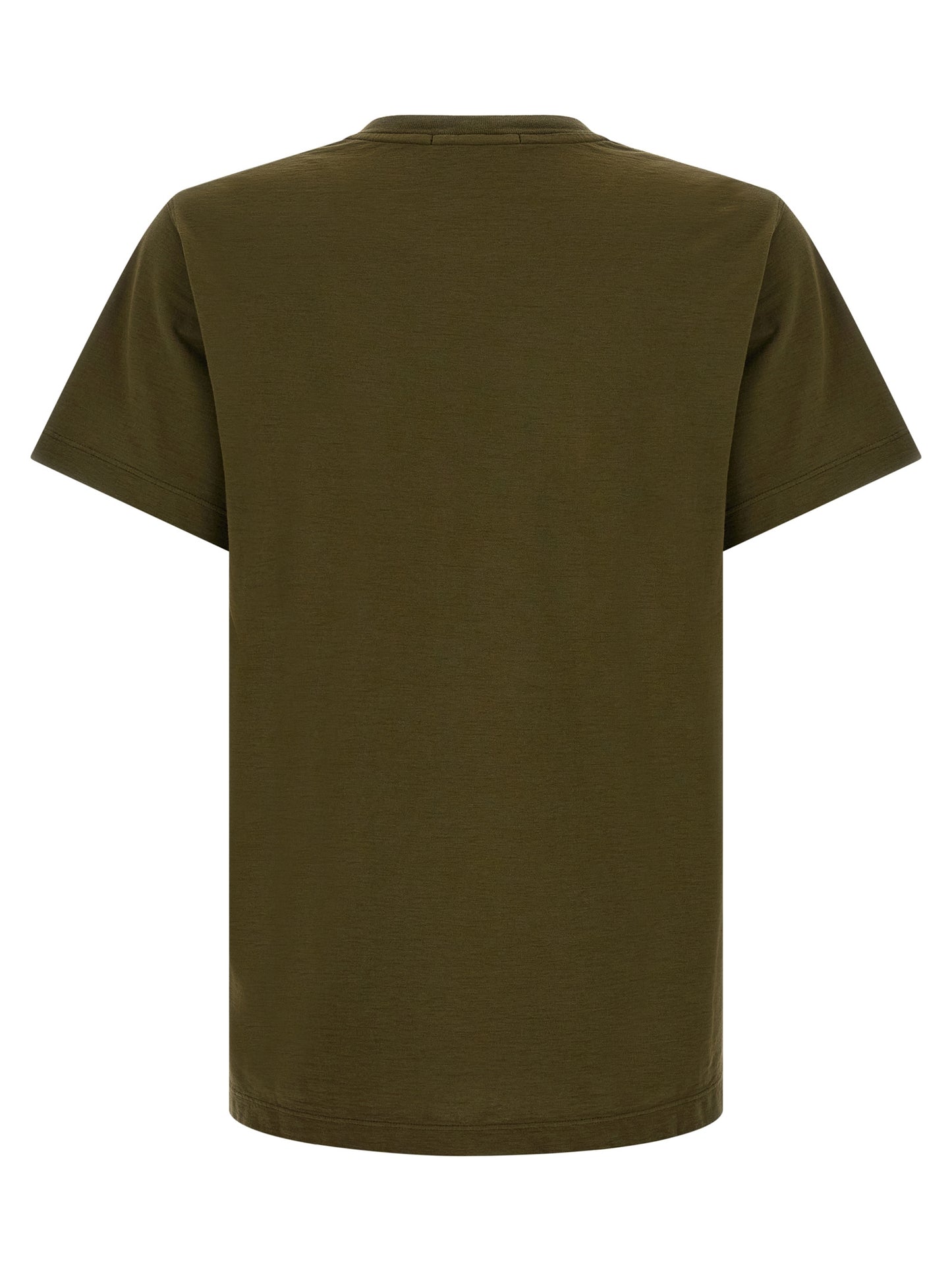 T-Shirt by Stone Island for men in organic cotton bicolour & green showcases a unassuming silhouette, artfully detailed with a refined crew neckline and unassuming for a sophisticated, contemporary look.