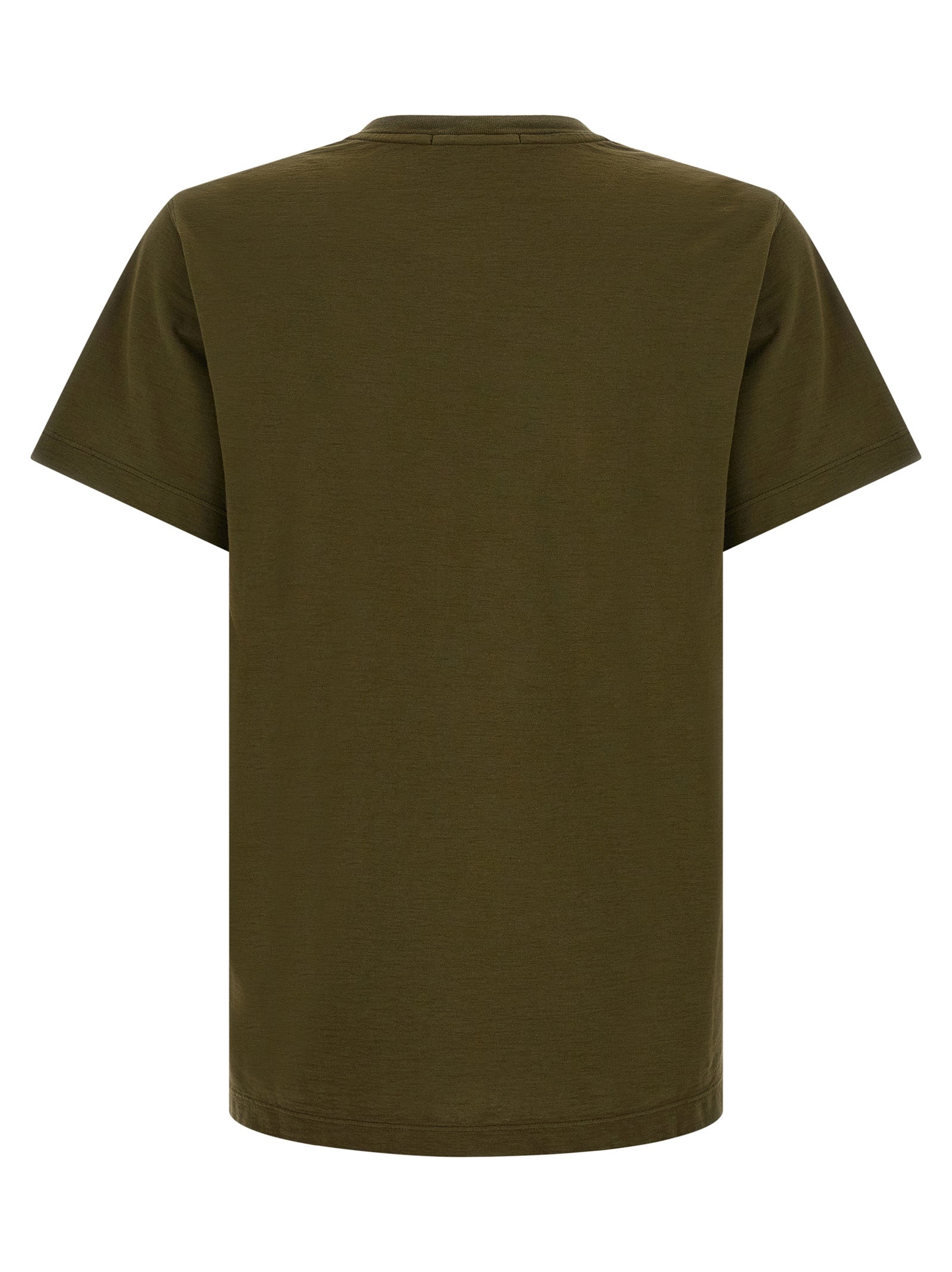 T-Shirt by Stone Island for men in organic cotton bicolour & green showcases a unassuming silhouette, artfully detailed with a refined crew neckline and unassuming for a sophisticated, contemporary look.