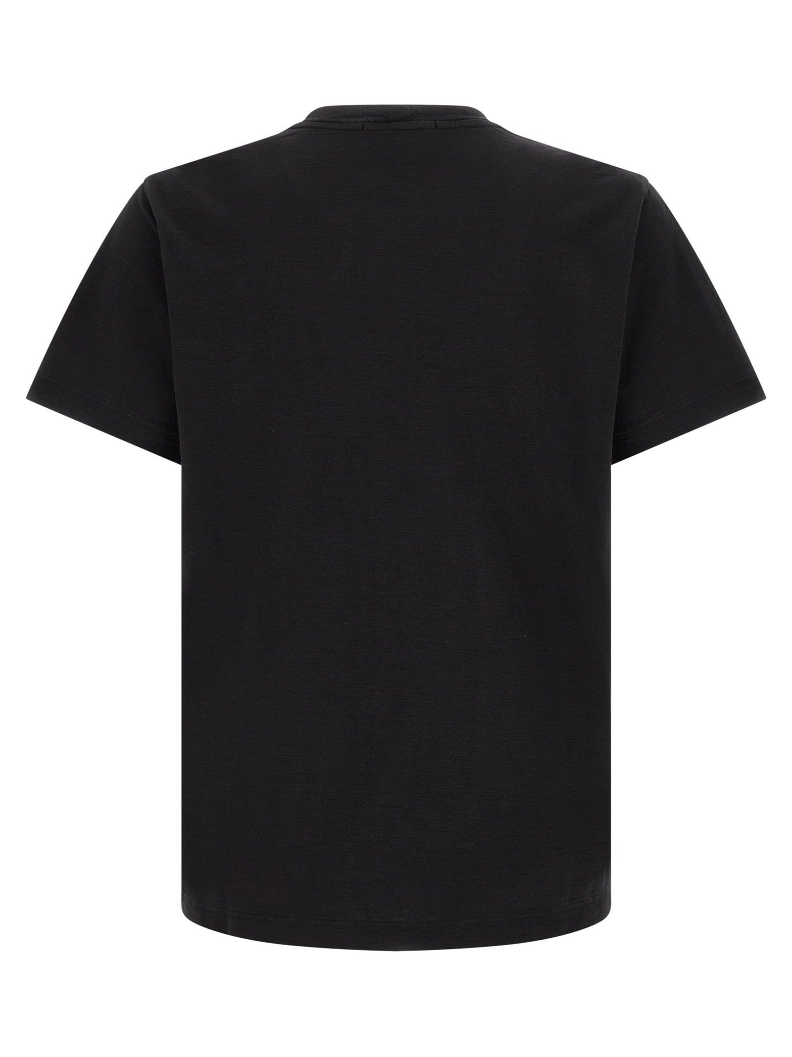 T-Shirt by Stone Island for men in organic cotton black showcases a chic silhouette, artfully detailed with a chic crew neckline and for a chic finish.