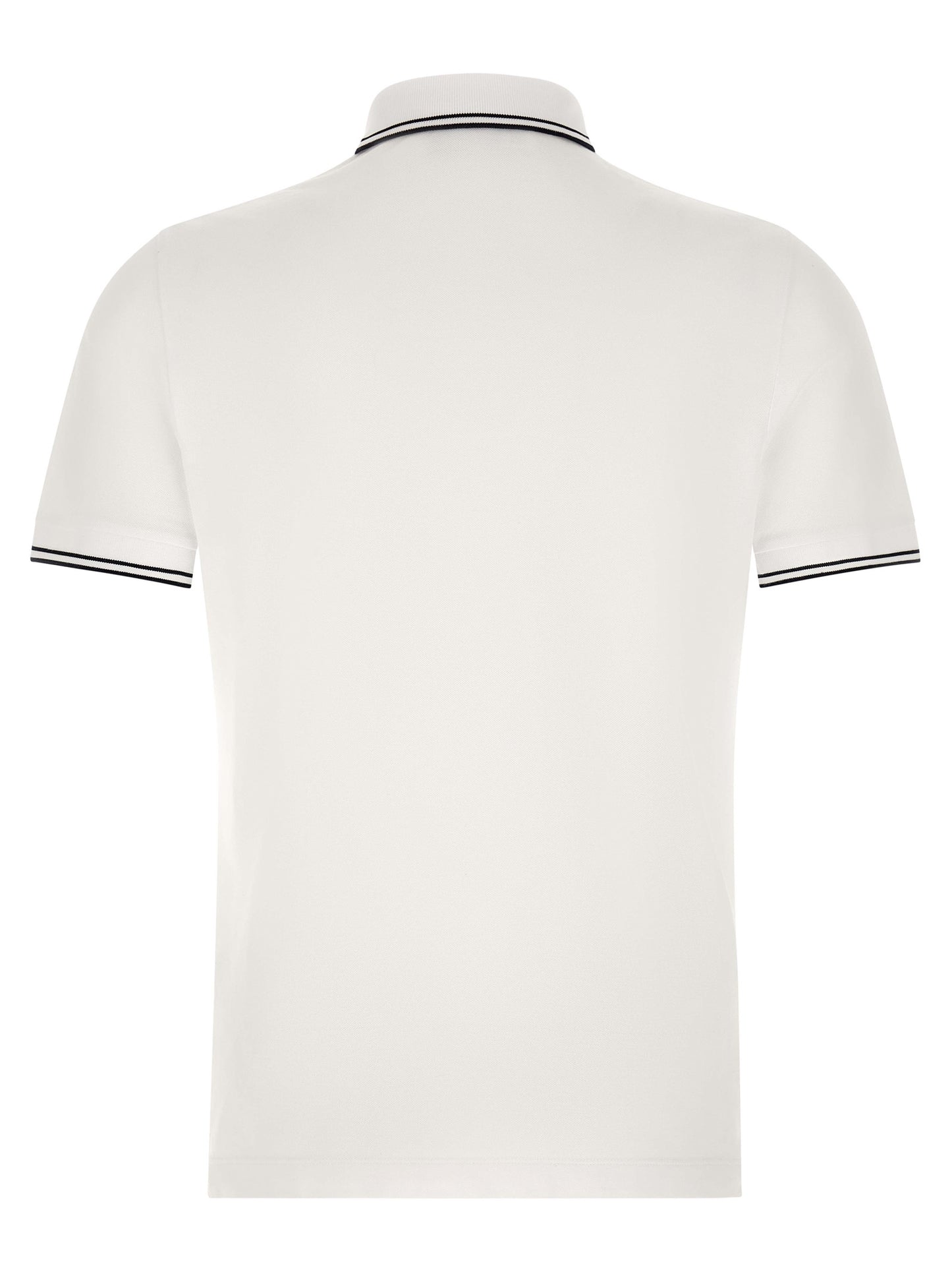 Polo Shirt by Stone Island for men in stretch organic cotton bicolour, black & white presents a distinguished silhouette, showcasing a sophisticated and distinguished for a truly distinguished finish.