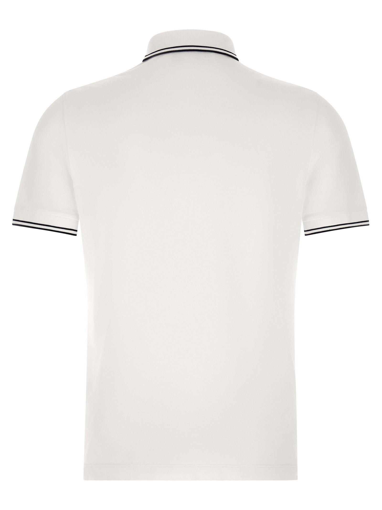 Polo Shirt by Stone Island for men in stretch organic cotton bicolour, black & white presents a distinguished silhouette, showcasing a sophisticated and distinguished for a truly distinguished finish.