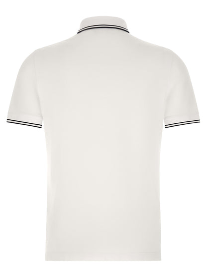 Polo Shirt by Stone Island for men in stretch organic cotton bicolour, black & white presents a distinguished silhouette, showcasing a sophisticated and distinguished for a truly distinguished finish.