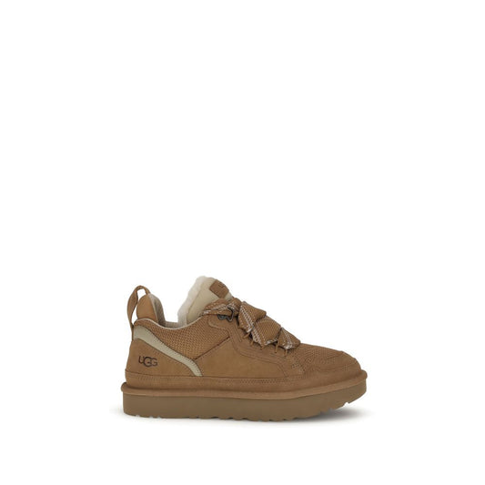 Sneakers by UGG for women in leather & fur brown & signature features an timeless silhouette from the Women's Fashion Leather & Fur Sneakers collection, showcasing a signature fashion style with an timeless finish.
