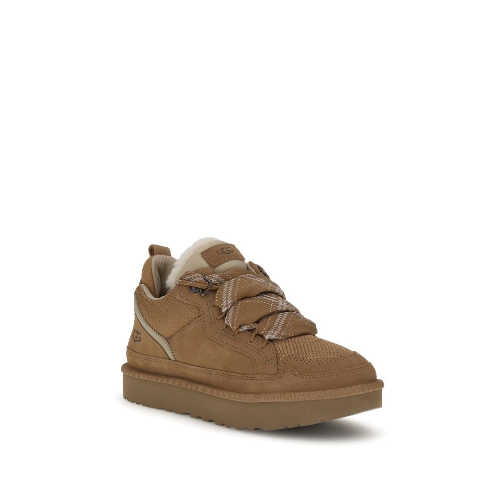 Sneakers by UGG for women in leather & fur brown & signature features an timeless silhouette from the Women's Fashion Leather & Fur Sneakers collection, showcasing a signature fashion style with an timeless finish.