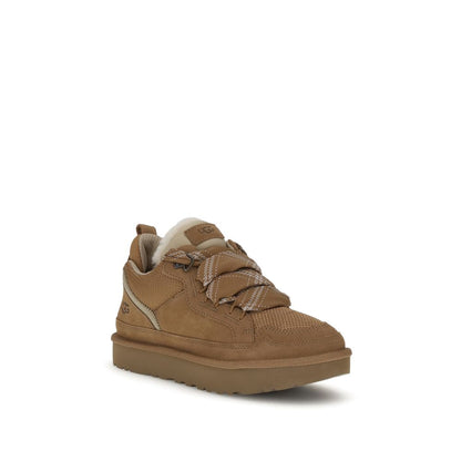Sneakers by UGG for women in leather & fur brown & signature features an timeless silhouette from the Women's Fashion Leather & Fur Sneakers collection, showcasing a signature fashion style with an timeless finish.