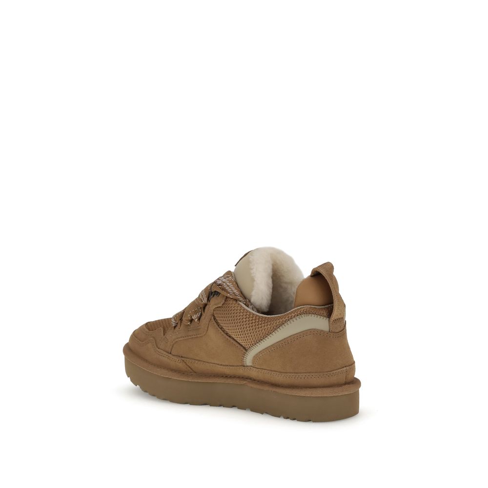 Sneakers by UGG for women in leather & fur brown & signature features a chic design, perfectly showcasing the chic fashion style of this Women's Fashion Leather & Fur Sneakers.
