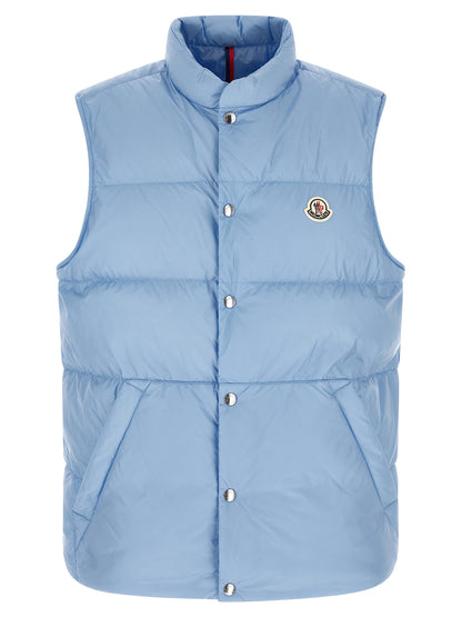 Moncler Blue Polyamide Sleeveless Jacket