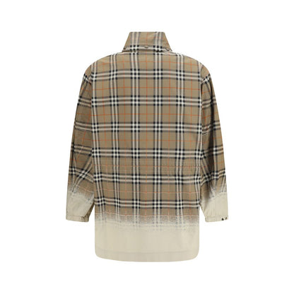 Hooded Parka by Burberry for men in cotton beige & print presents a decadent silhouette, showcasing the decadent hooded neckline and functional hooded for a premium, weather-ready look.