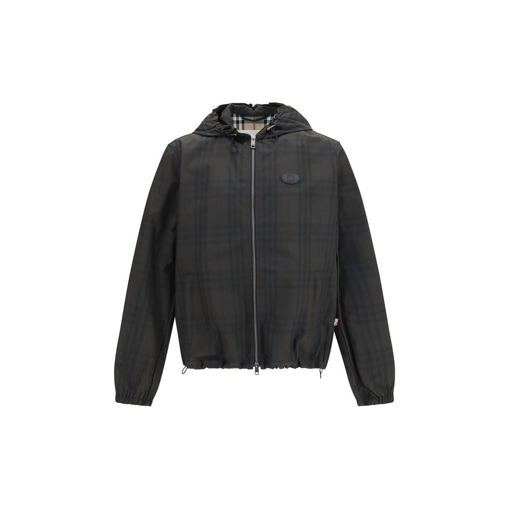 Windbreaker Jacket by Burberry for men in cotton brown & signature features an stylish silhouette, showcasing a sophisticated and performance-driven pockets & windproof for a premium, stylish look.