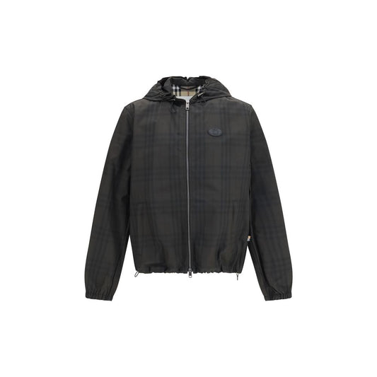 Windbreaker Jacket by Burberry for men in cotton brown & signature features an stylish silhouette, showcasing a sophisticated and performance-driven pockets & windproof for a premium, stylish look.