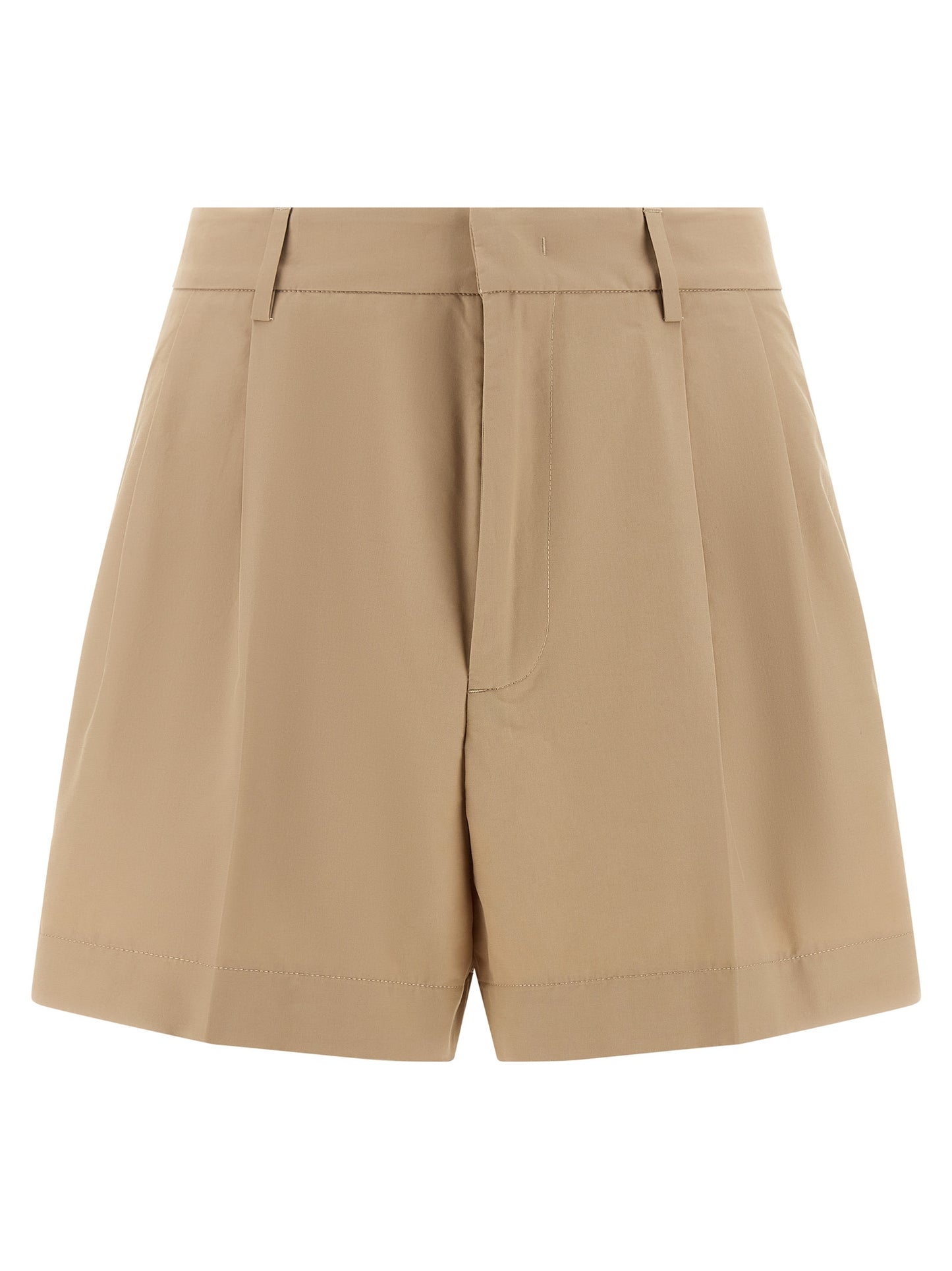 Bermuda Shorts by Fabiana Filippi for women in polyamide cotton canvas brown & sand features an nuanced silhouette, showcasing a nuanced wide with a short cut and for a sophisticated, premium finish.