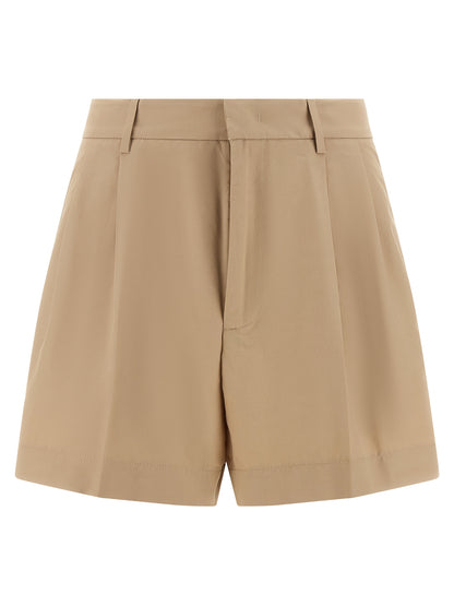 Bermuda Shorts by Fabiana Filippi for women in polyamide cotton canvas brown & sand features an nuanced silhouette, showcasing a nuanced wide with a short cut and for a sophisticated, premium finish.