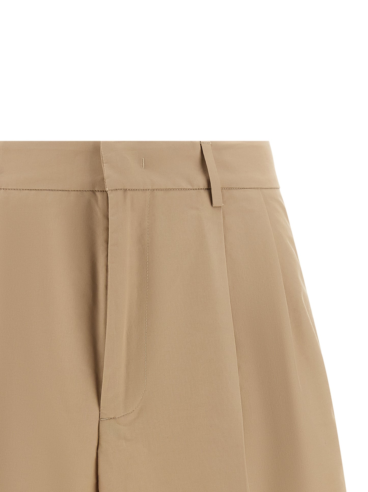 Bermuda Shorts by Fabiana Filippi for women in polyamide cotton canvas brown & sand showcases a on trend silhouette, featuring a tailored wide with a classic short and sophisticated for a on trend finish.