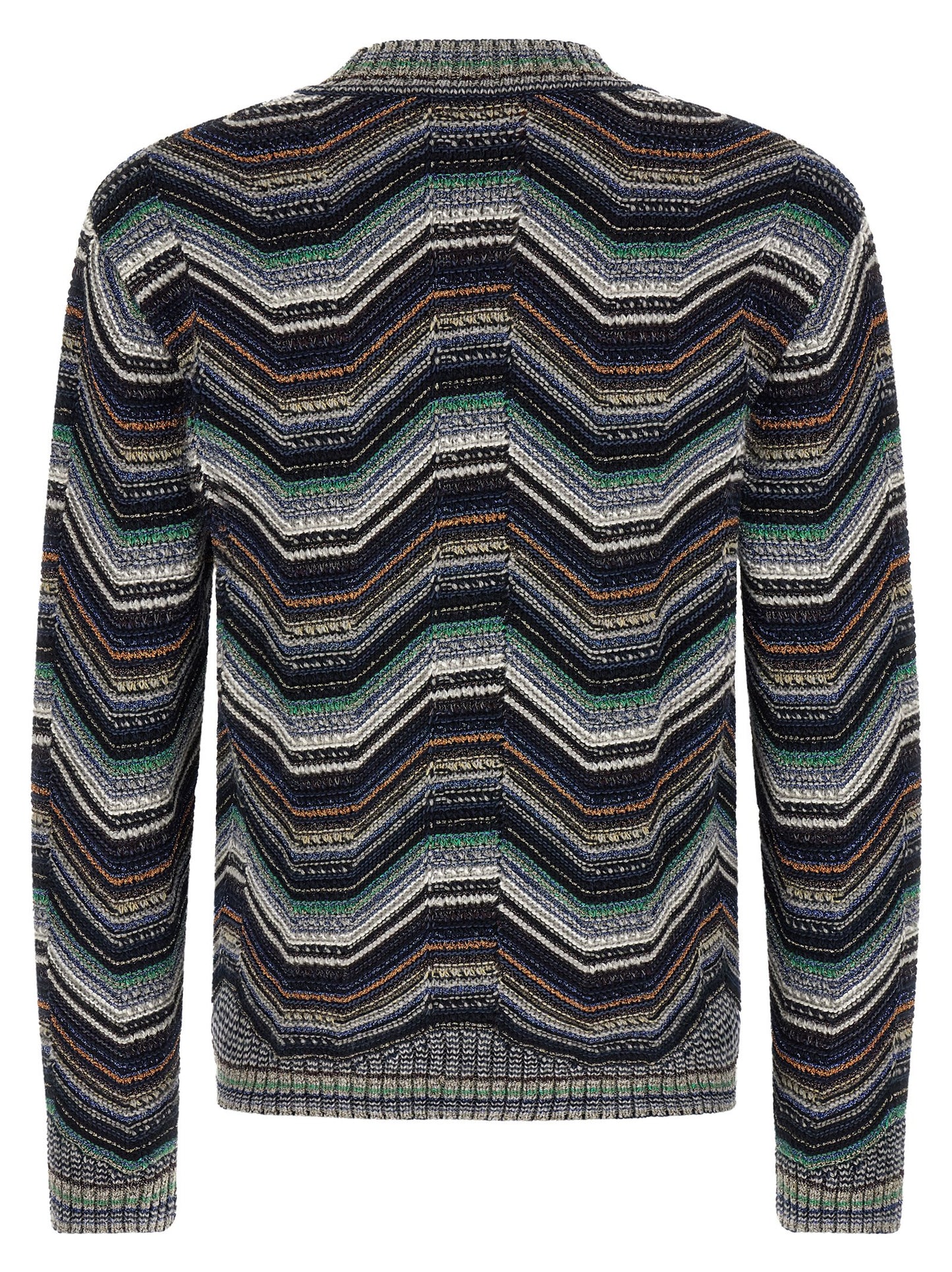 Cardigan by Missoni for men in cotton rayon & nylon multicolor & signature presents a textural silhouette, artfully finished with a textural v-neck neckline and for a sophisticated, textural look.