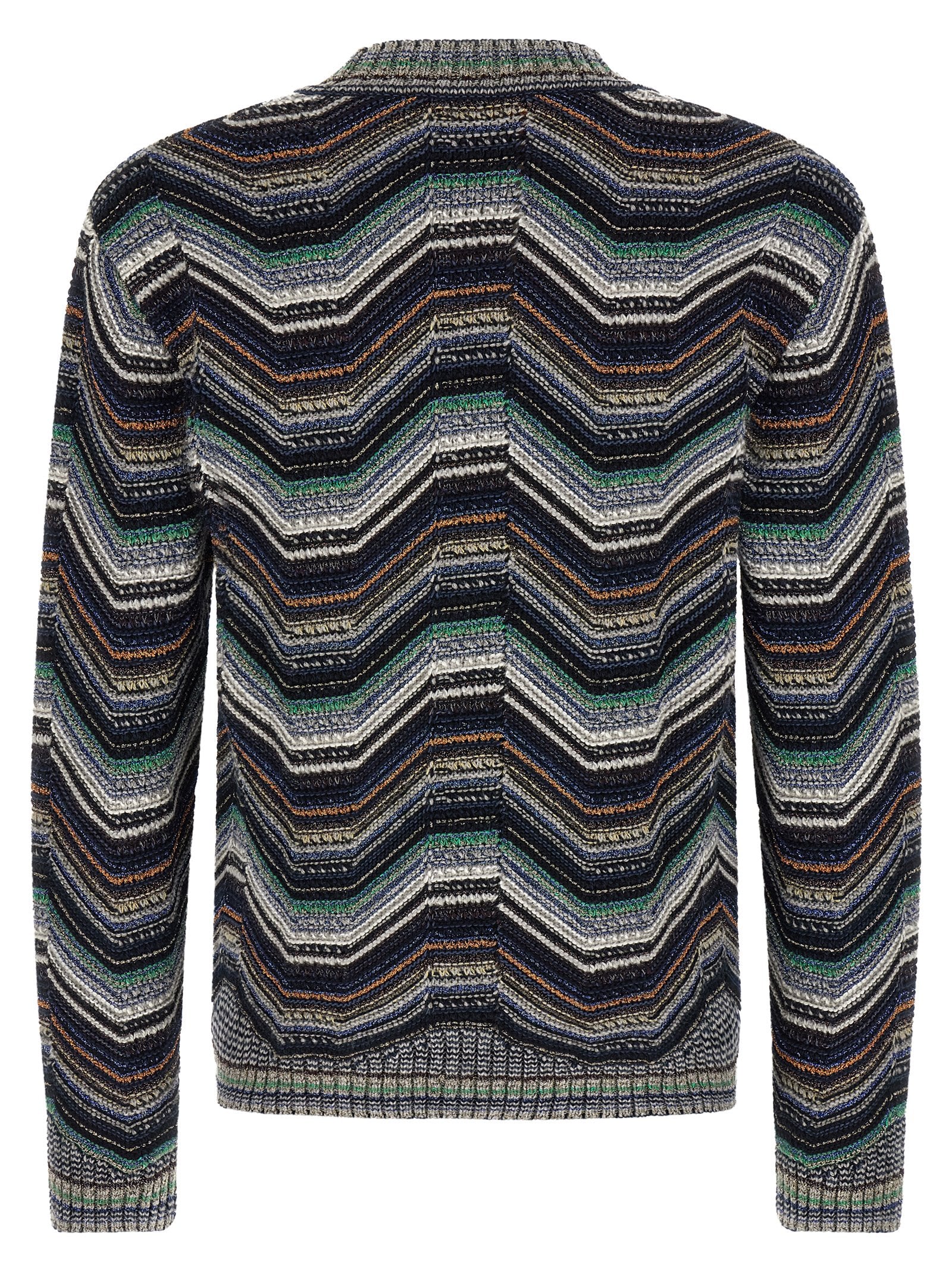Cardigan by Missoni for men in cotton rayon & nylon multicolor & signature presents a textural silhouette, artfully finished with a textural v-neck neckline and for a sophisticated, textural look.