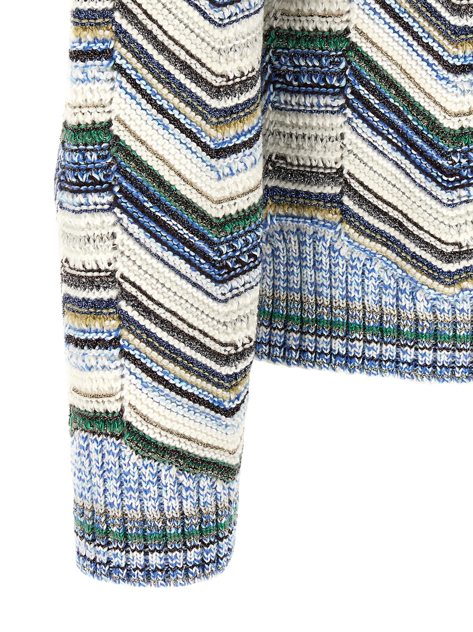 Cardigan by Missoni for men in polyamide cotton viscose metallized fiber wool multicolor & patterned showcases a captivating silhouette, artfully detailed with a captivating and for a truly sophisticated captivating look.