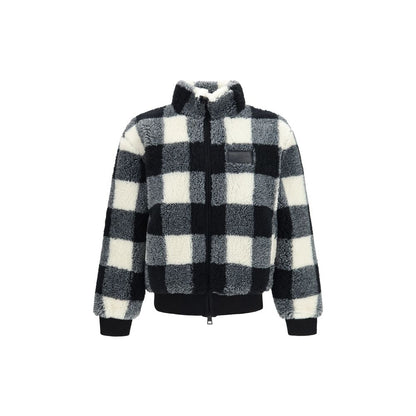 Overcoat by Givenchy for men in merino wool & polyester gray, patterned & checked features an satoral silhouette, showcasing a sophisticated high-collar neckline and satoral pockets for a premium, timeless look.