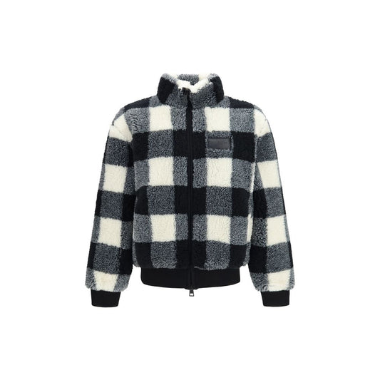 Overcoat by Givenchy for men in merino wool & polyester gray, patterned & checked features an satoral silhouette, showcasing a sophisticated high-collar neckline and satoral pockets for a premium, timeless look.