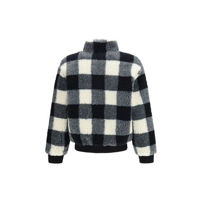 Overcoat by Givenchy for men in merino wool & polyester gray, patterned & checked features an satoral silhouette, showcasing a sophisticated high-collar neckline and satoral pockets for a premium, timeless look.