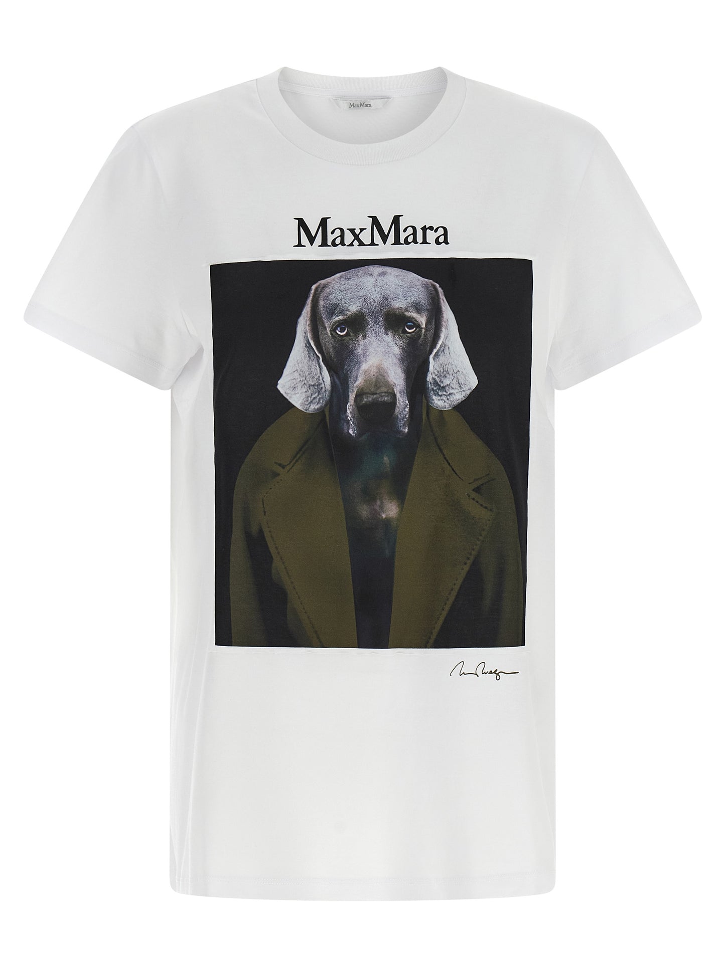 T-Shirt by Max Mara for women in cotton white, signature & print features an on trend silhouette, perfectly showcasing a on trend and for an elevated aesthetic.