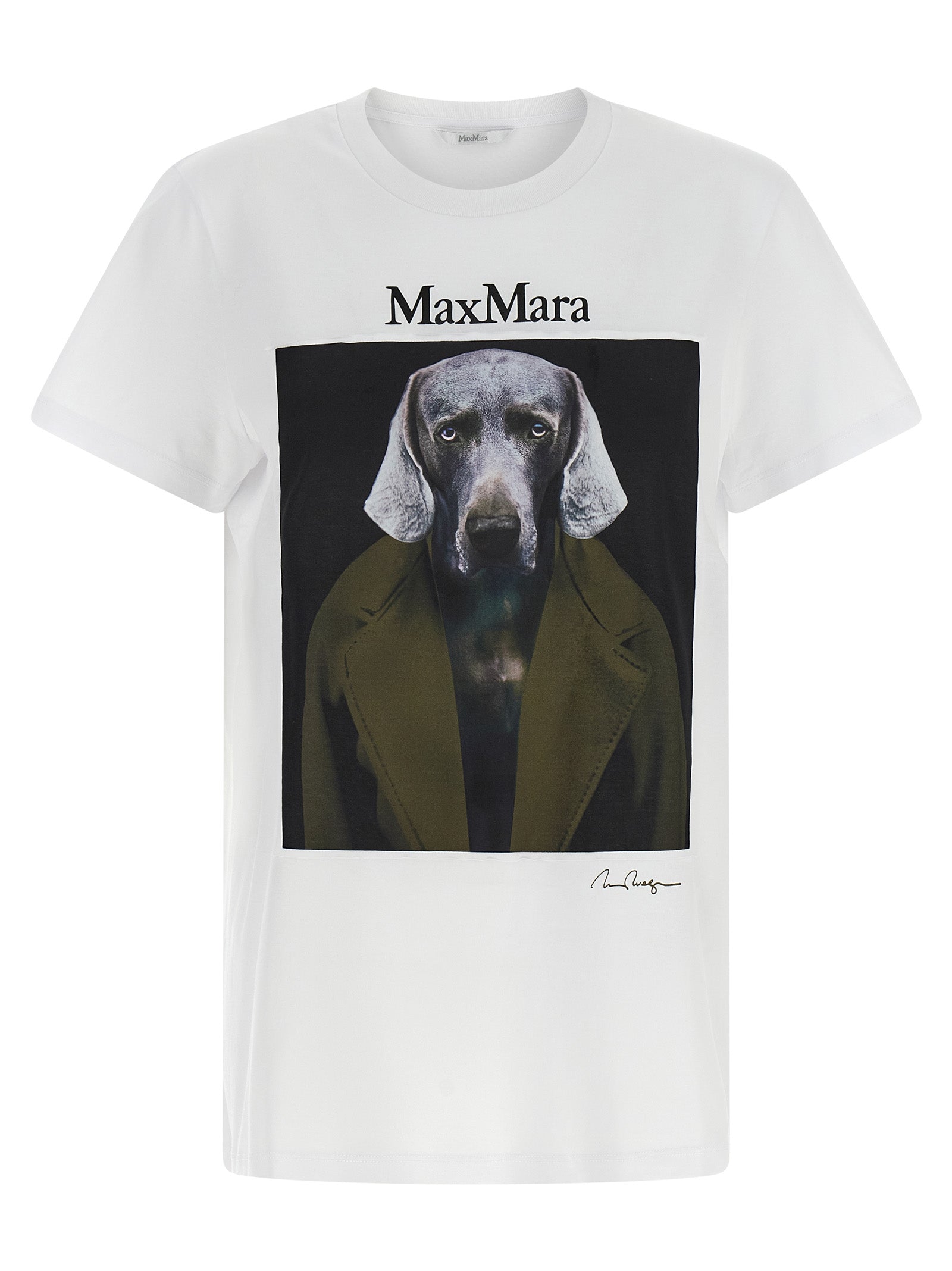 T-Shirt by Max Mara for women in cotton white, signature & print features an on trend silhouette, perfectly showcasing a on trend and for an elevated aesthetic.