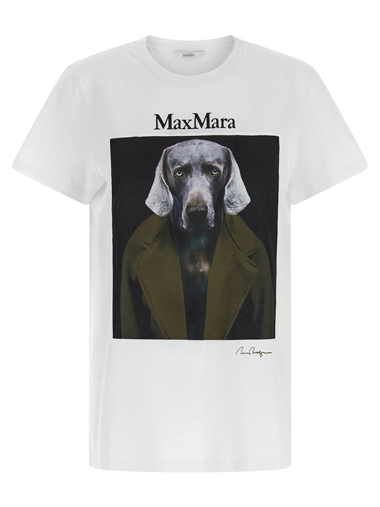 T-Shirt by Max Mara for women in cotton white, signature & print features an on trend silhouette, perfectly showcasing a on trend and for an elevated aesthetic.