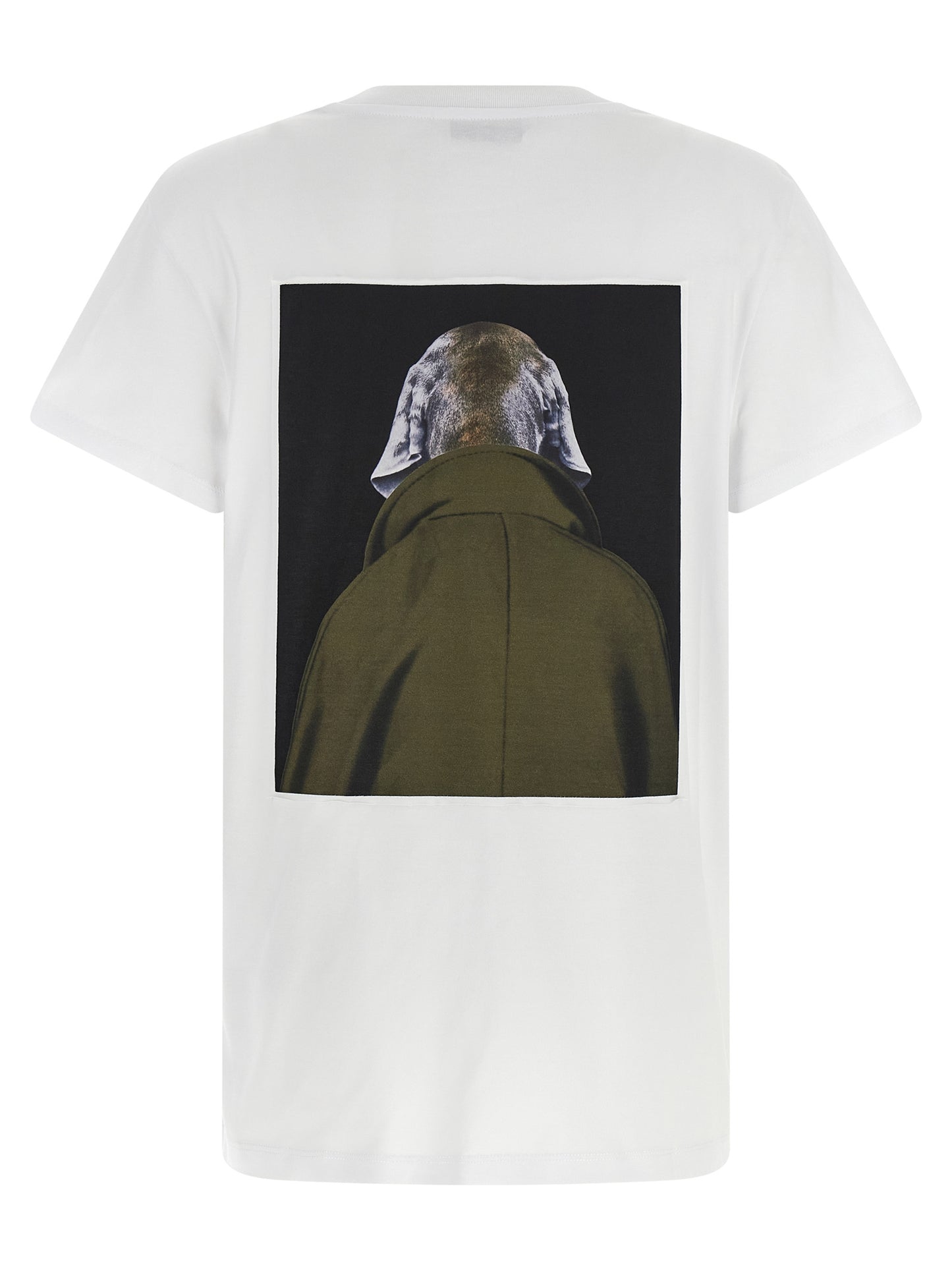 T-Shirt by Max Mara for women in cotton white, signature & print features a plush silhouette, showcasing a sophisticated and for a truly plush finish.