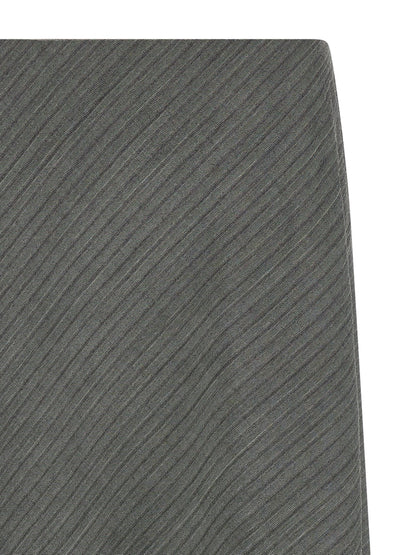 Skirt by Alberta Ferretti for women in viscose & virgin wool gray & chevron showcases a dramatic silhouette, artfully capturing the essence of the Women's Tailored Flared Viscose & Virgin Wool Mini Skirt in a dramatic mini cut for a refined look.