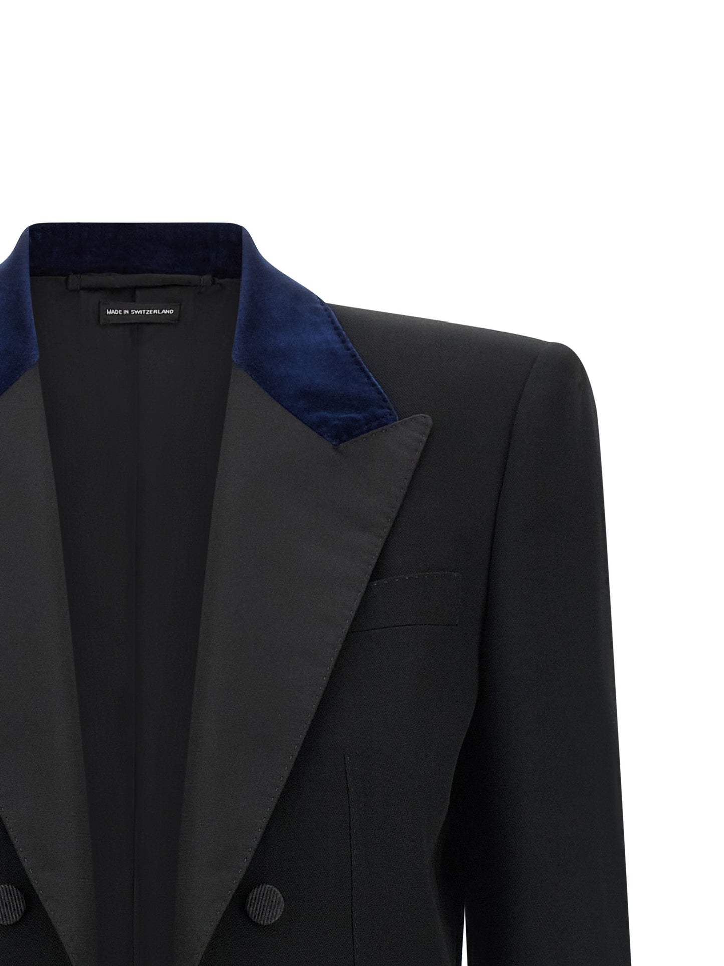 Blazer by Tom Ford for women in wool satin velvet black & dark-blue features an crisp silhouette with sophisticated and a crisp for a truly crisp finish.