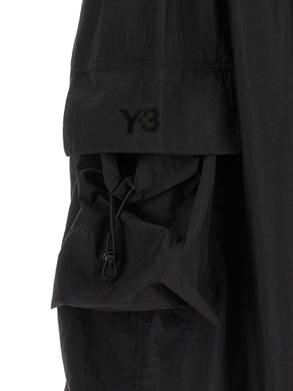 Cargo Pants by Y-3 for men in polyamide gradient & black features an tailored relaxed-fit & wide with a and long, creating a tailored utilitarian silhouette.