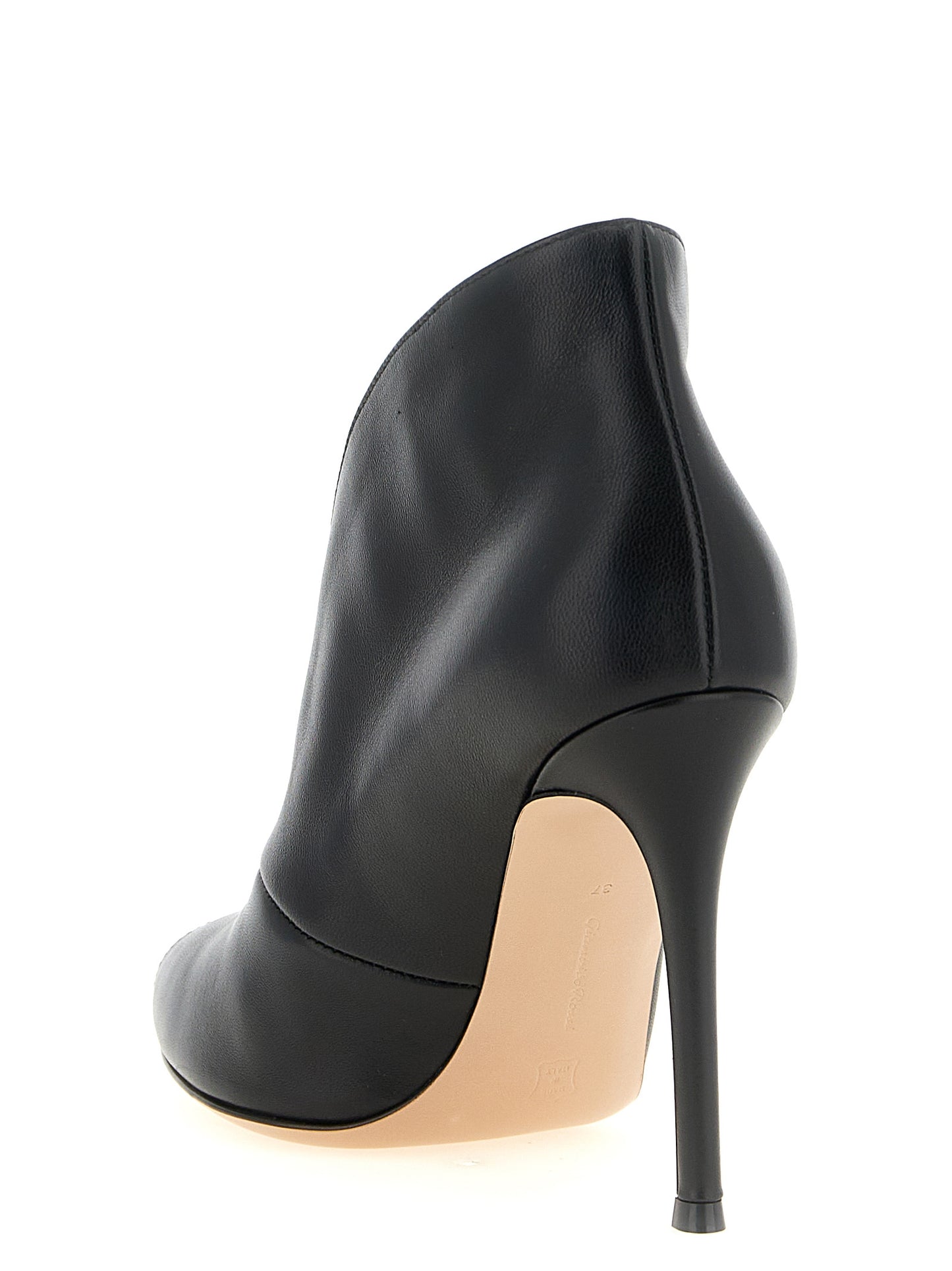 Stiletto Ankle Boots by Gianvito Rossi for women in nappa lamb leather black & gold features an dynamic silhouette, showcasing the dynamic Women's Nappa Lamb Leather Stiletto Ankle Boots design with its distinctive stiletto and elegant .