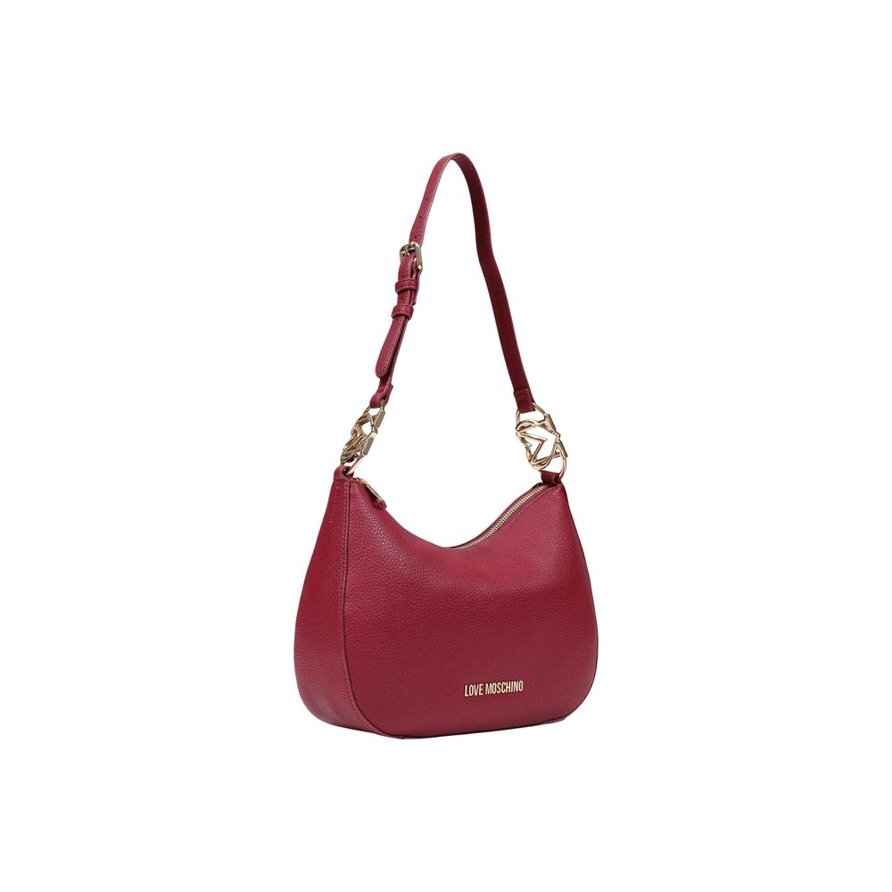 Medium Handbag by Love Moschino for women in polyethylene & polyurethane gold & purple features an refined silhouette, showcasing a secure , ample , and versatile adjustable-strap for a sophisticated refined aesthetic.