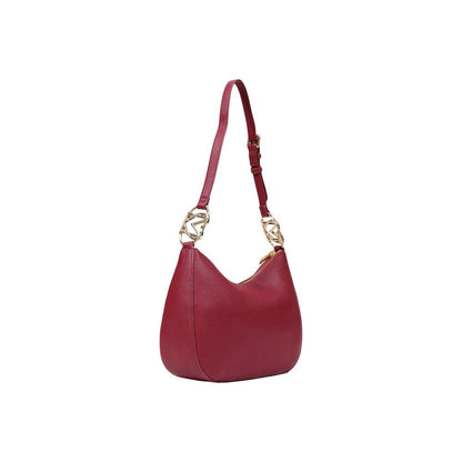Medium Handbag by Love Moschino for women in polyethylene & polyurethane gold & purple features a signature silhouette, showcasing a secure and signature with versatile adjustable-strap for a sophisticated look.