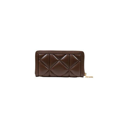 Wallet by Love Moschino for women in polyethylene & polyurethane brown & gold presents a streamlined silhouette, showcasing the sophisticated design of the Polyethylene & Polyurethane Wallet collection with functional .