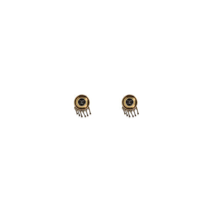 Earrings by Versace for women in bos taurus calf leather gold showcases a enchanting silhouette, artfully incorporating the intricate clip-on drop seen in the Medusa Women's Clip On Drop Gold Brass Earrings.
