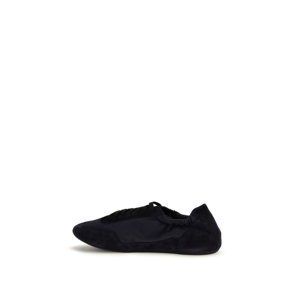 Athletic Sneakers by Prada for men in nylon suede leather blue & monogram features an timeless silhouette from the Men's Athletic Nylon Suede Leather Sneakers collection, showcasing a timeless athletic style for a timeless look.