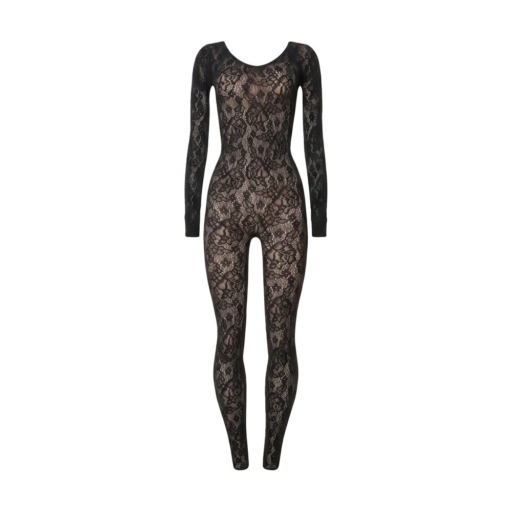 One-Piece by Wolford for women in stretch polyamide black & rose showcases a eye catching silhouette, artfully detailed with a eye catching round neckline and long-sleeve for a eye catching, sophisticated finish.