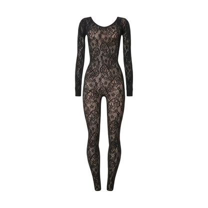 One-Piece by Wolford for women in stretch polyamide black & rose showcases a eye catching silhouette, artfully detailed with a eye catching round neckline and long-sleeve for a eye catching, sophisticated finish.