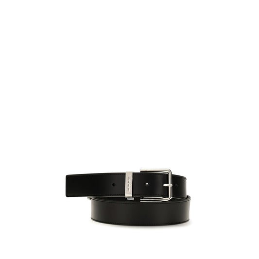 Belt by Givenchy for men in bos taurus calfskin leather black, silver & signature presents a artisanal silhouette from the Bos Taurus Calfskin Leather Belt collection, showcasing an artisanal design and refined craftsmanship for a artisanal look.